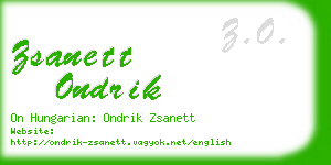 zsanett ondrik business card